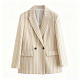 Autumn Women's V-Neck Suit Blazer - Fashion Slimming Office Commute Daily Jacket Coat